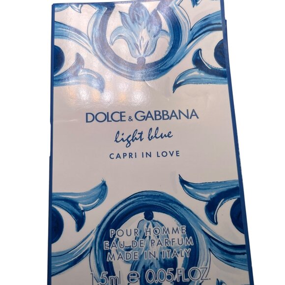 Dolce & Gabbana Light Blue Capri In Love Pour Homme Perfume Samples Set of 3 - Picture 3 of 4